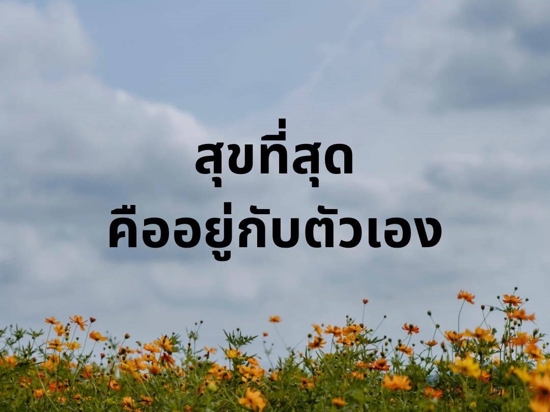 สุขที่สุด คืออยู่กับตัวเอง